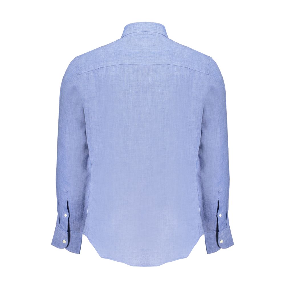 North Sails Blu Linen Men Shirt - Luxe Marca