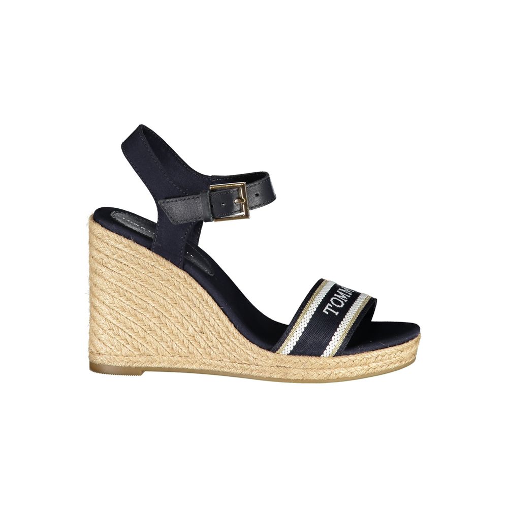Tommy Hilfiger Blue Leather Women's Wedge Sandal - Luxe Marca
