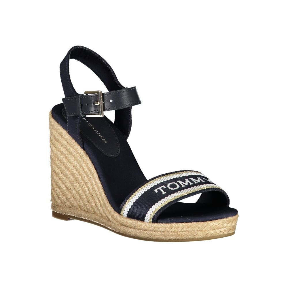 Tommy Hilfiger Blue Leather Women's Wedge Sandal - Luxe Marca