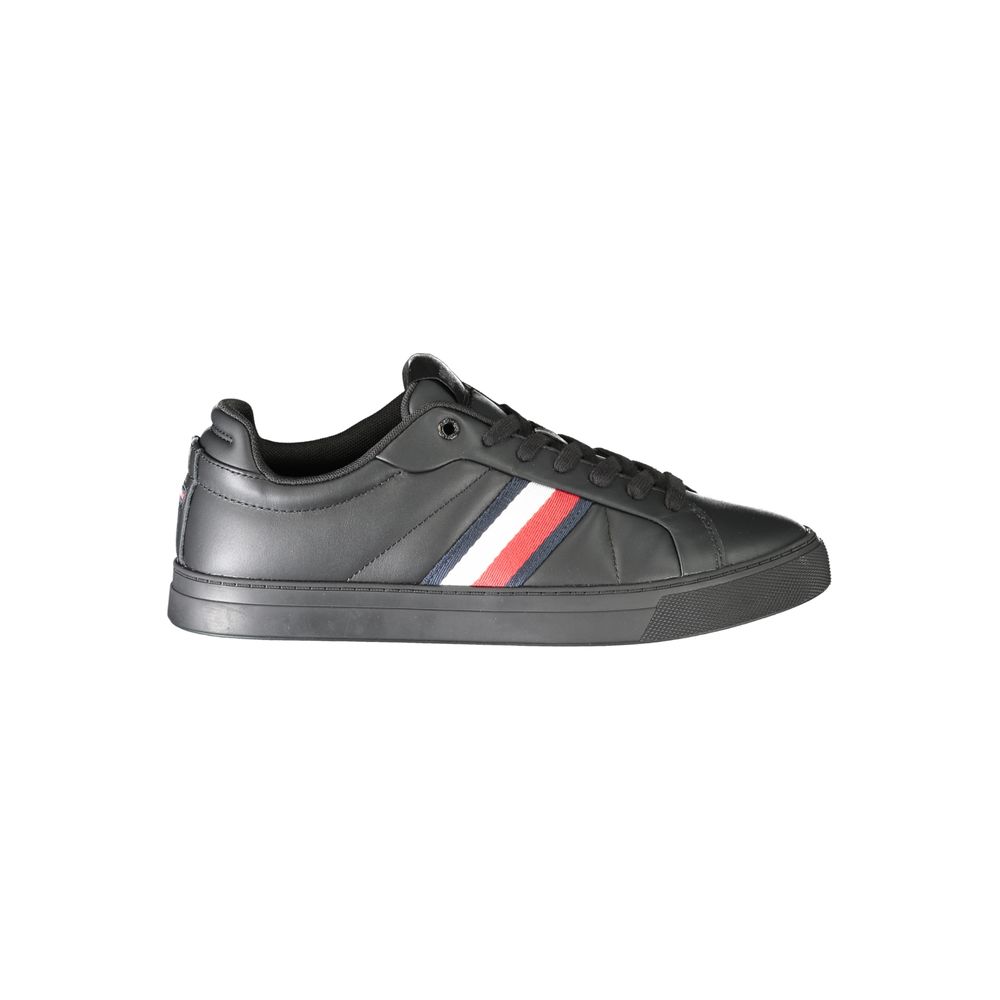 Tommy Hilfiger Black Leather Men Sneaker - Luxe Marca