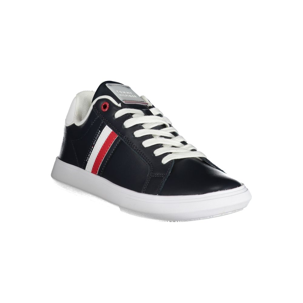 Tommy Hilfiger Blue Leather Men Sneaker - Luxe Marca