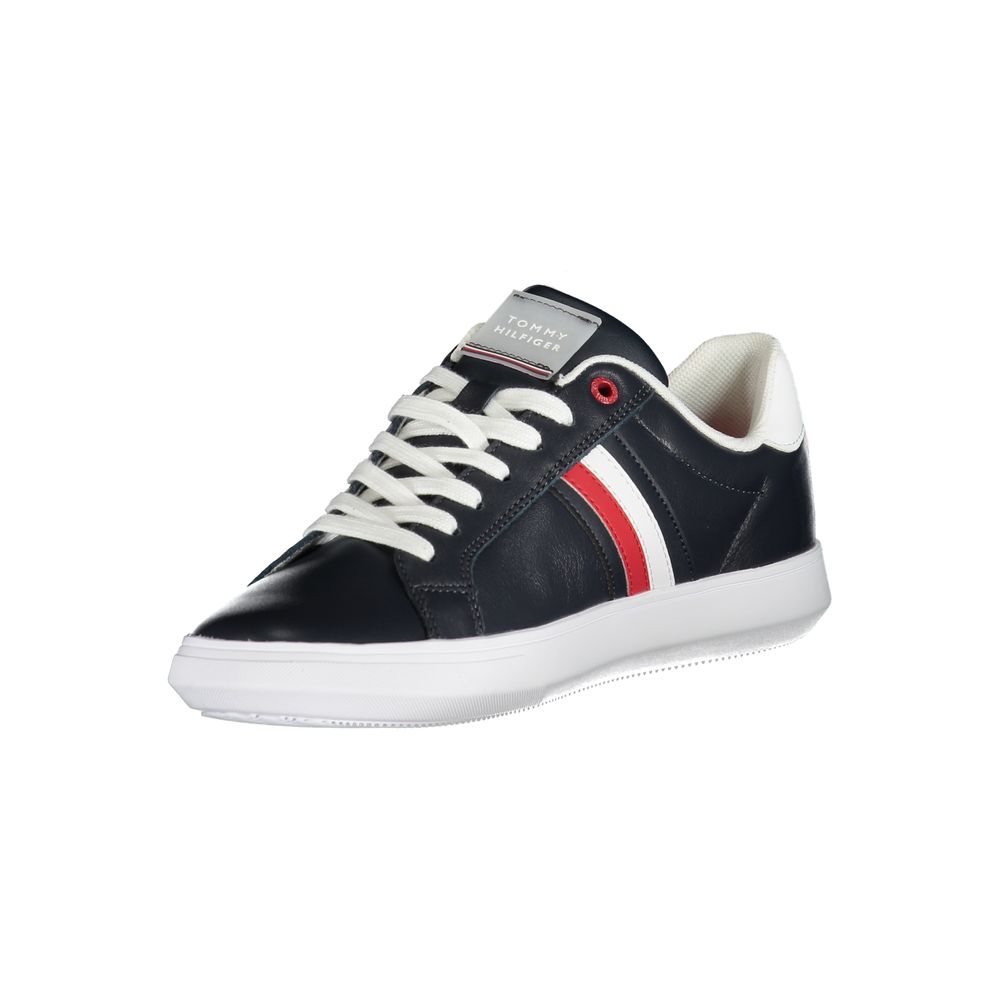 Tommy Hilfiger Blue Leather Men Sneaker - Luxe Marca