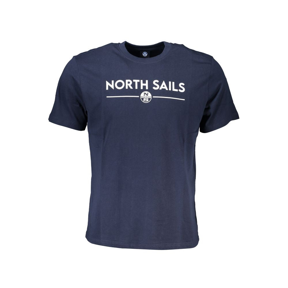 North Sails Blue Cotton Men T-Shirt