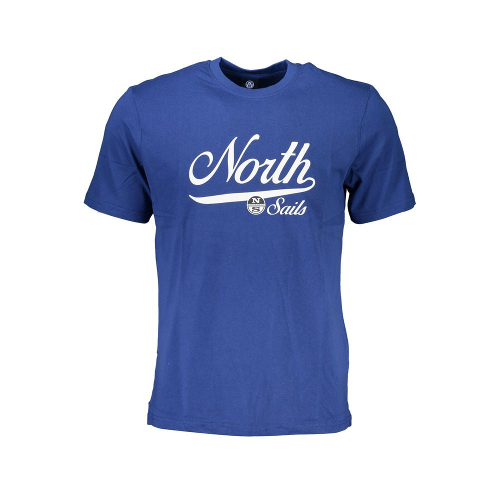 North Sails Blue Cotton Men T-Shirt