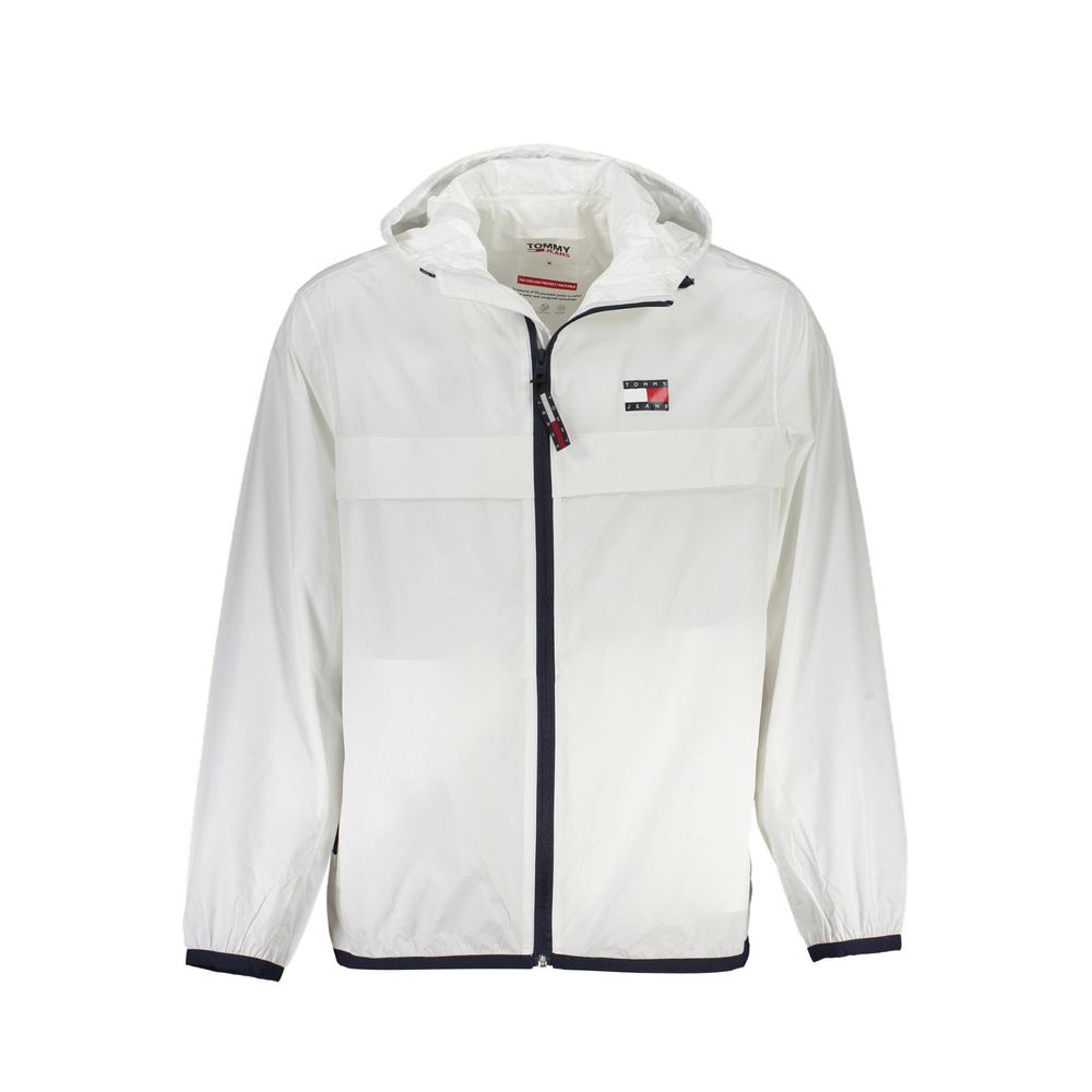 Tommy Hilfiger White Nylon Men's Waterproof Jacket - Luxe Marca