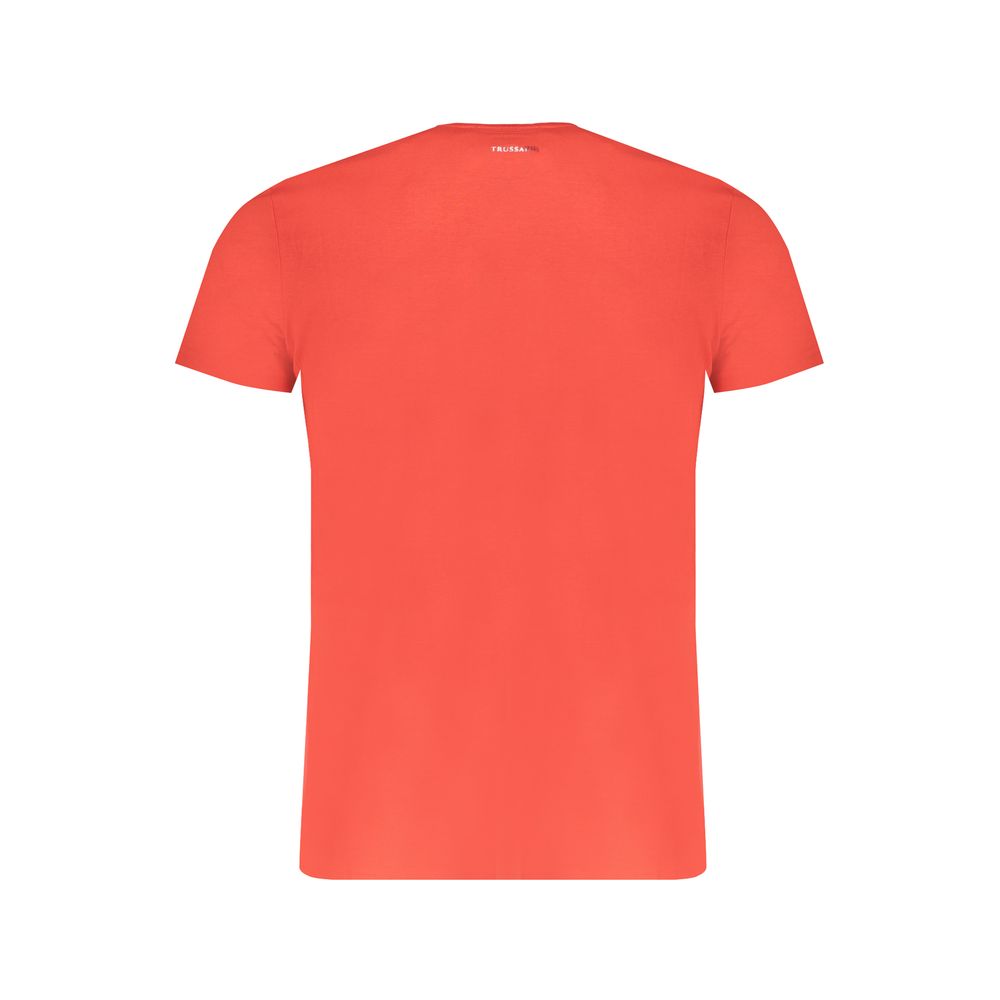 Trussardi Red Cotton Men T-Shirt - Luxe Marca