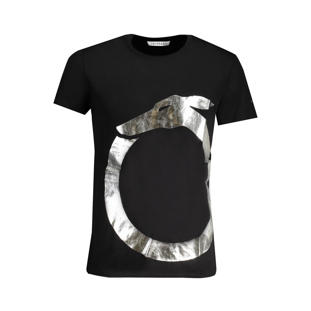 Trussardi Black Cotton Men T-Shirt - Luxe Marca