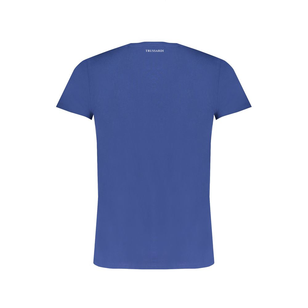 Trussardi Blue Cotton Men T-Shirt - Luxe Marca