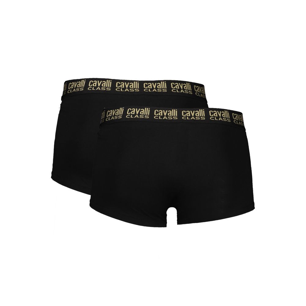 Cavalli Class Black Cotton Men's Boxer Underwear Pair