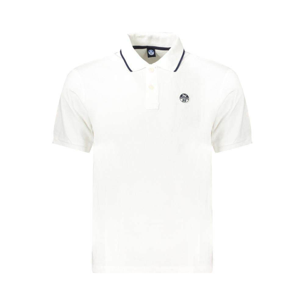 North Sails White Cotton Men Polo-Shirt