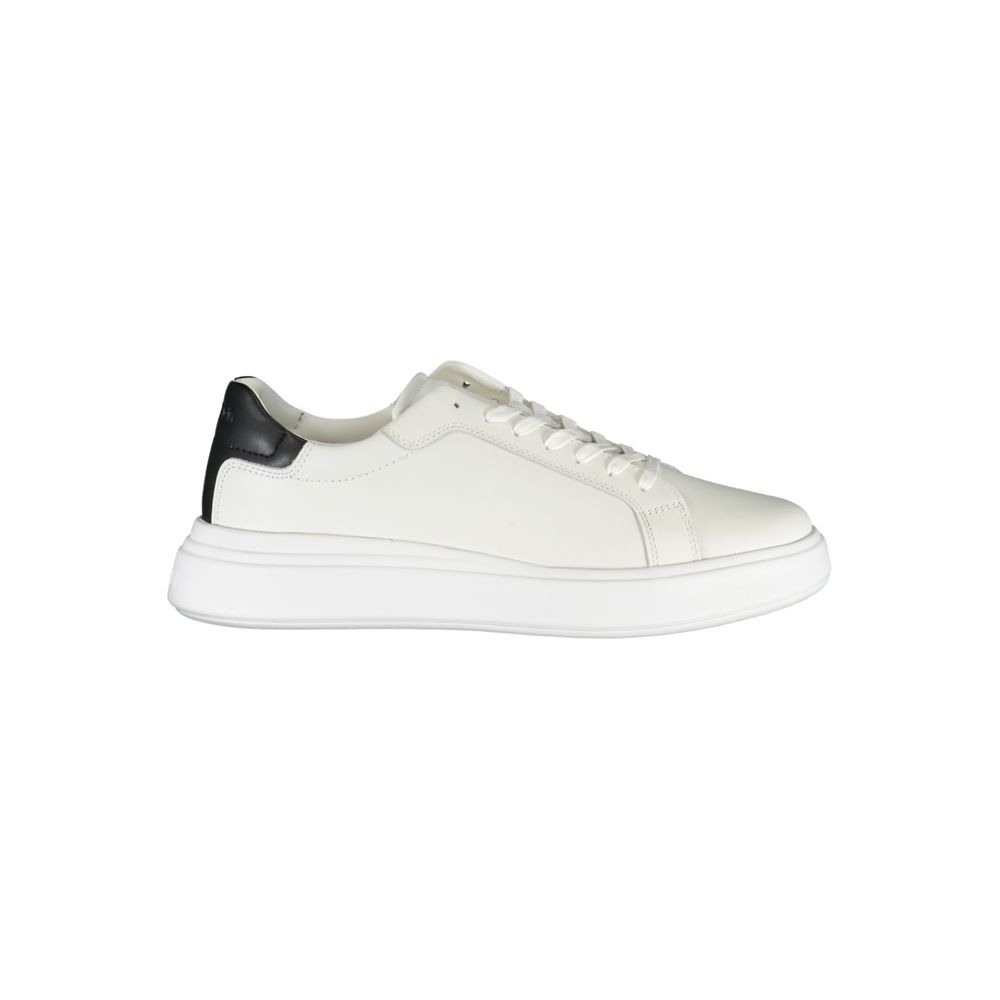 Calvin Klein Sleek White Sneakers with Contrast Accents - Luxe Marca