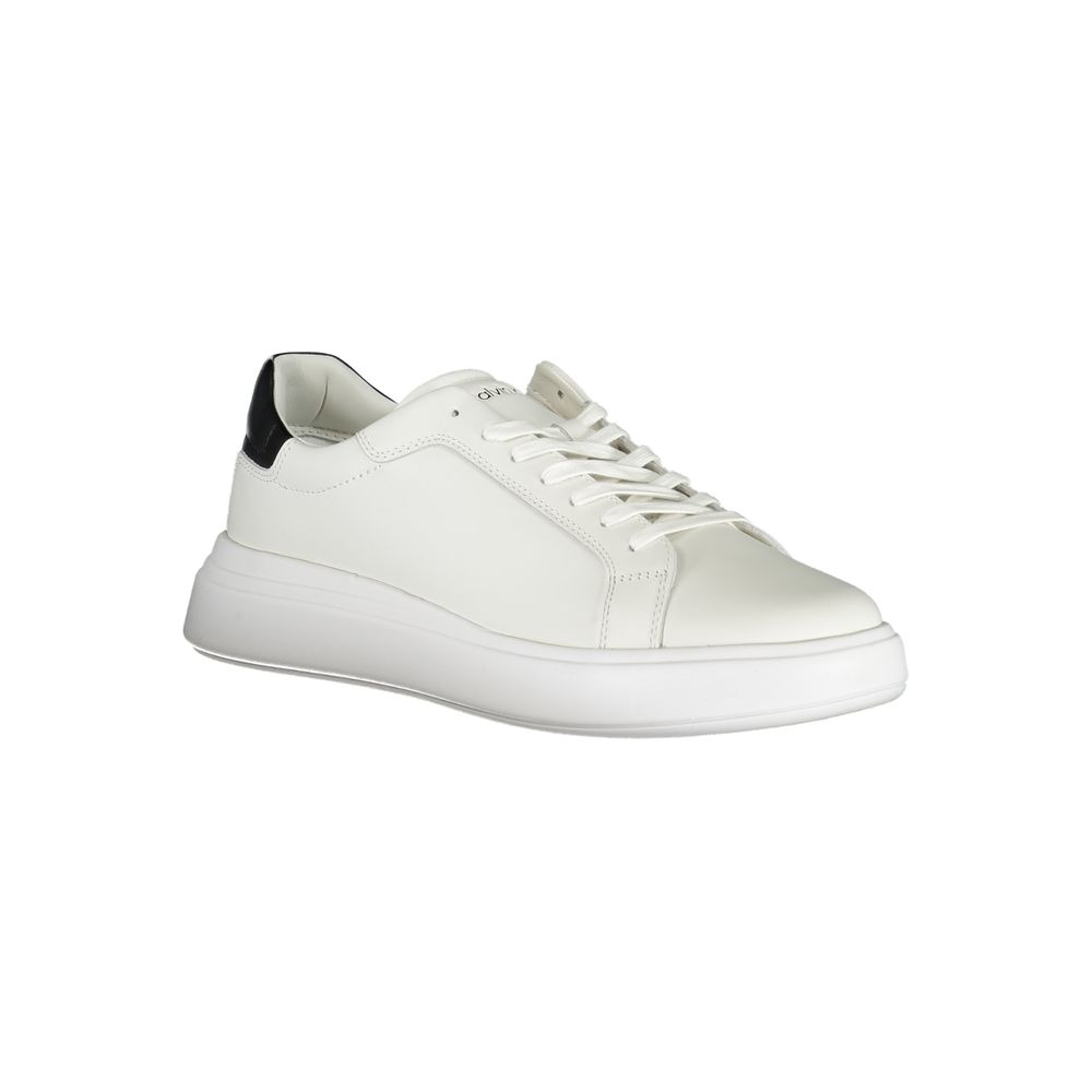 Calvin Klein Sleek White Sneakers with Contrast Accents - Luxe Marca