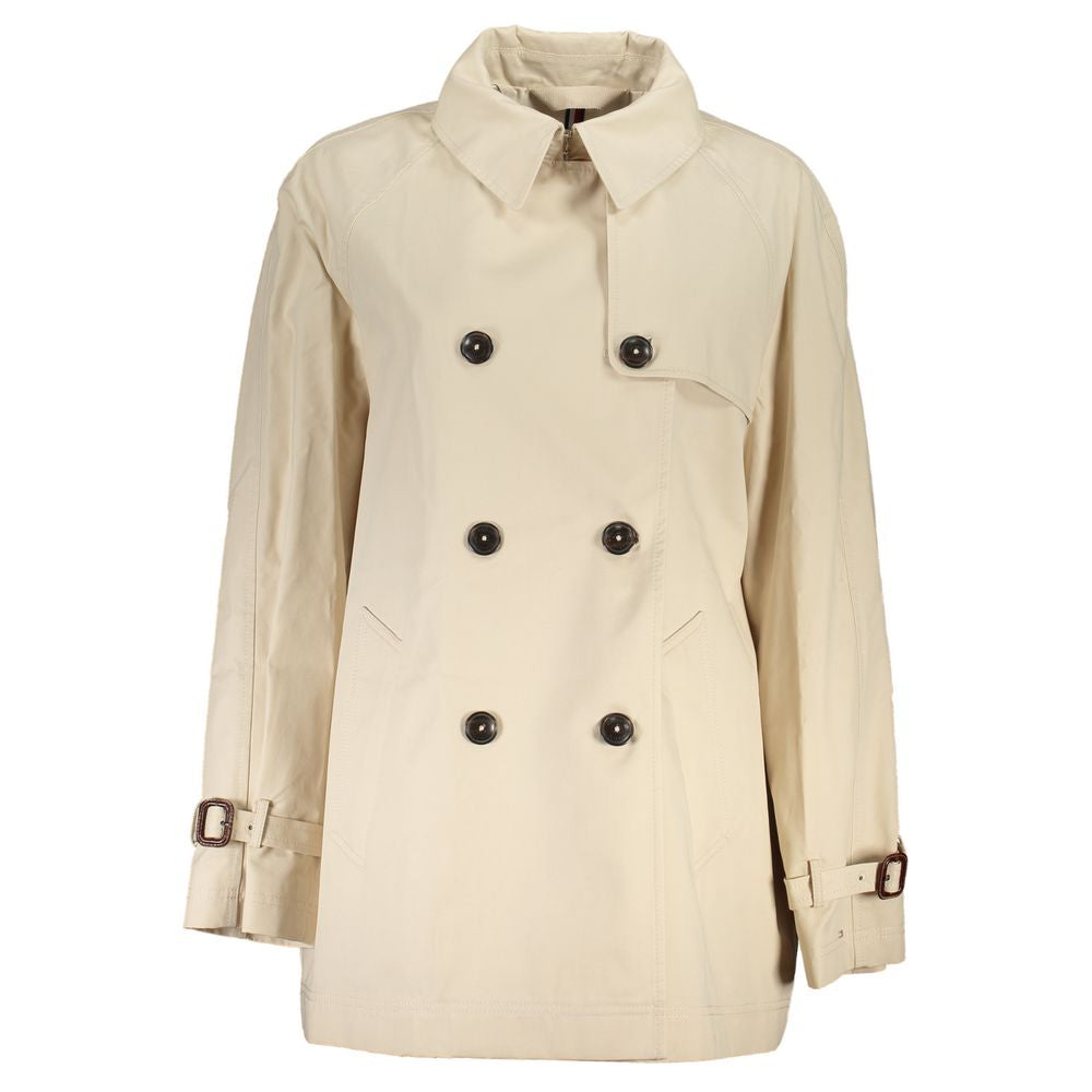 Tommy Hilfiger Beige Cotton Womens Trench Coat - Luxe Marca