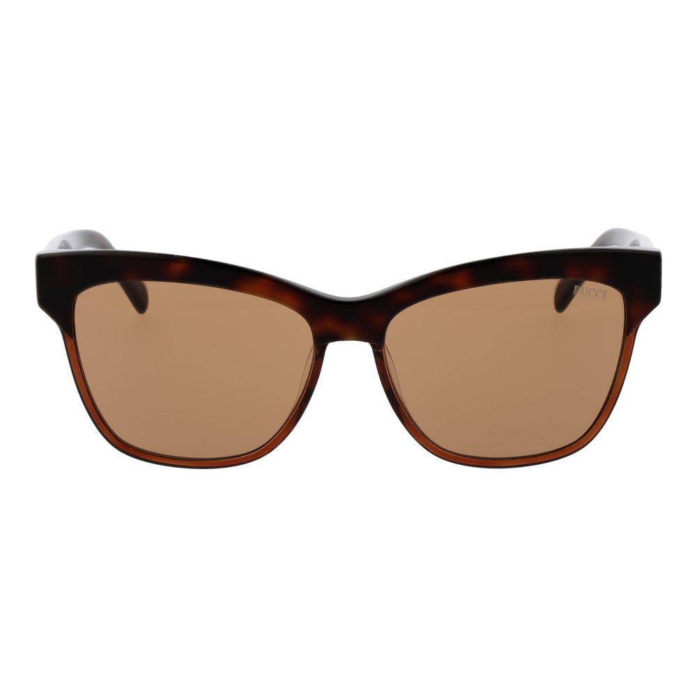 Emilio Pucci Brown Acetate Sunglasses - Luxe Marca