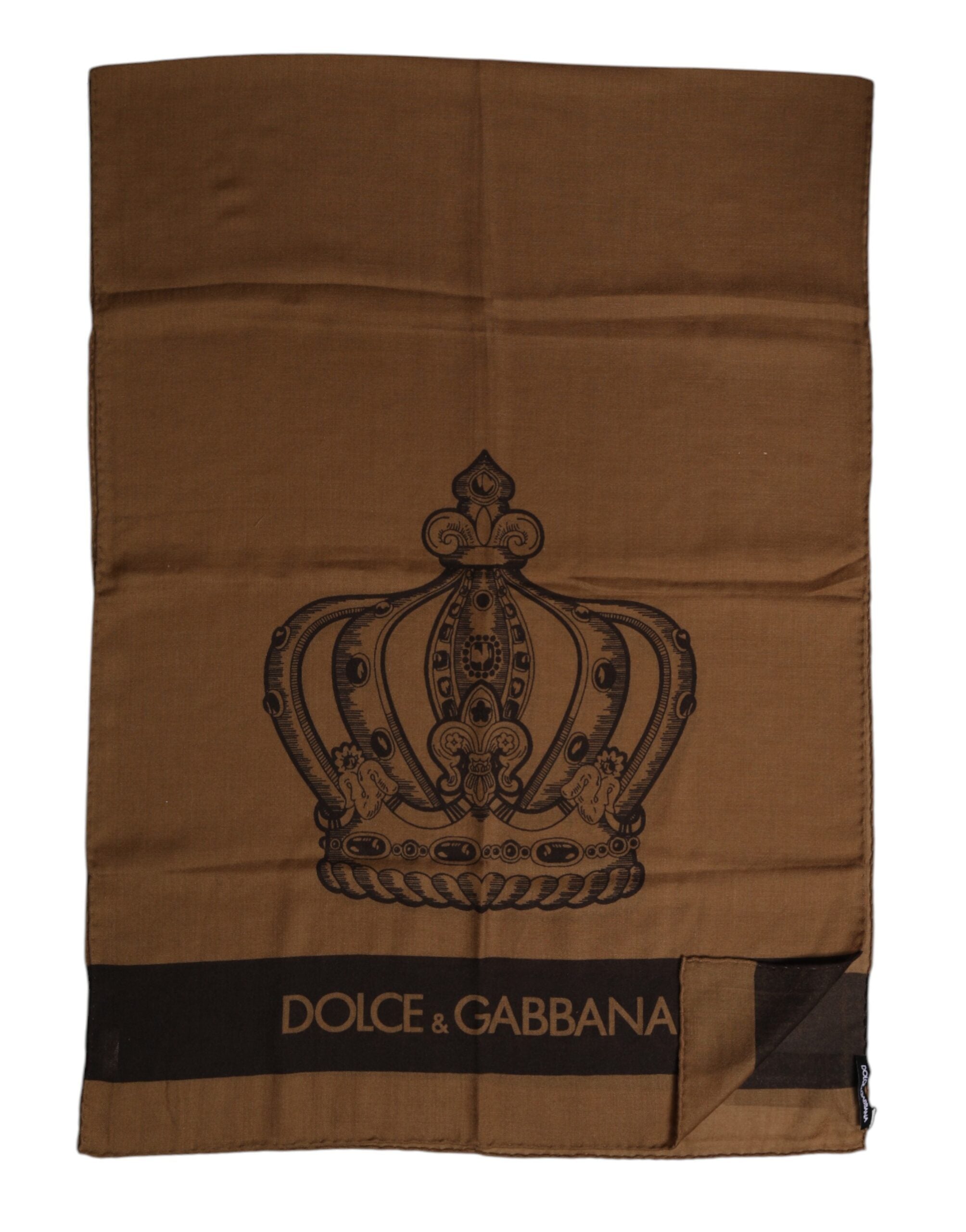 وشاح رجالي من دولتشي آند غابانا بني من DG Crown Neck Warmer