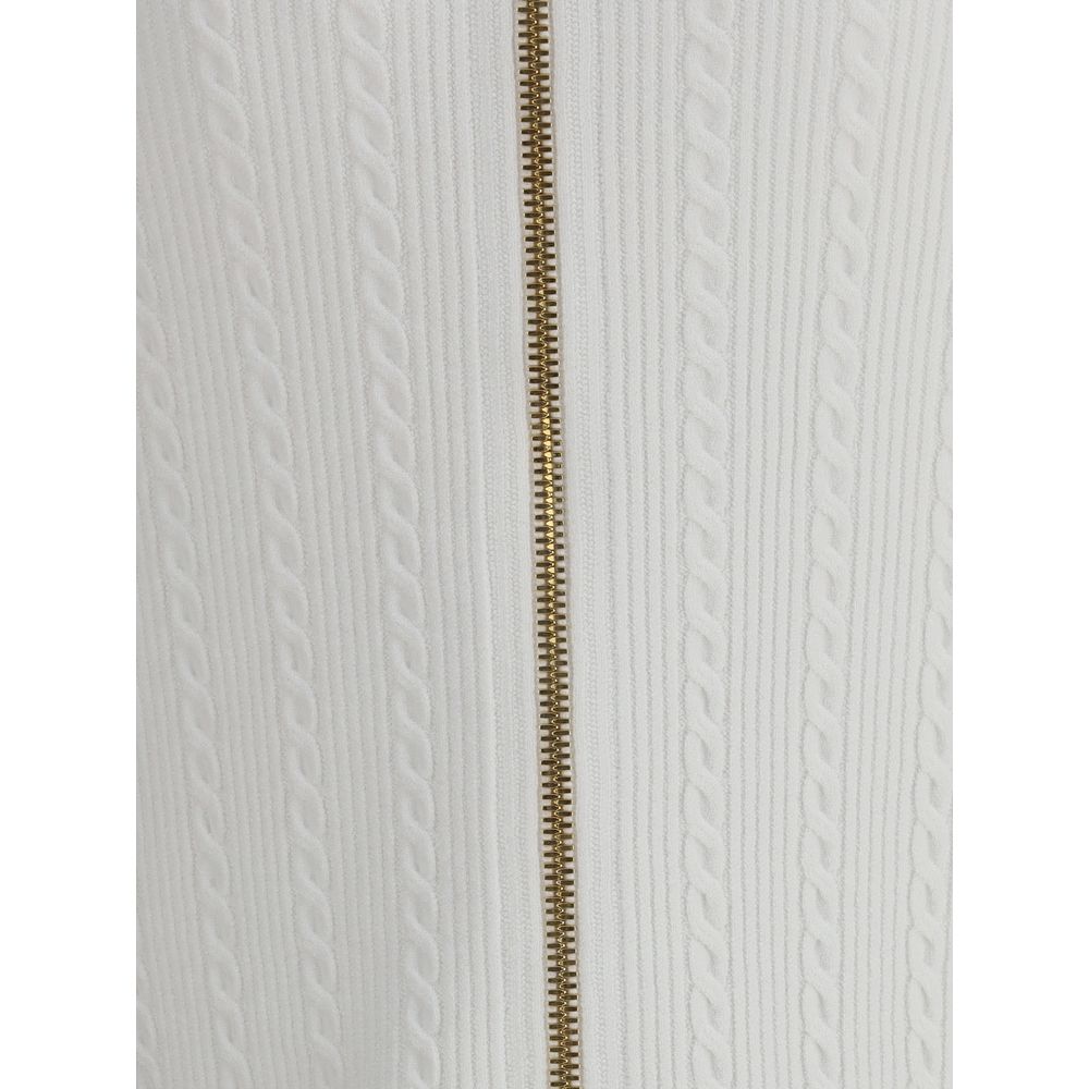 تنورة بالمان محبوكة متوسطة الطول