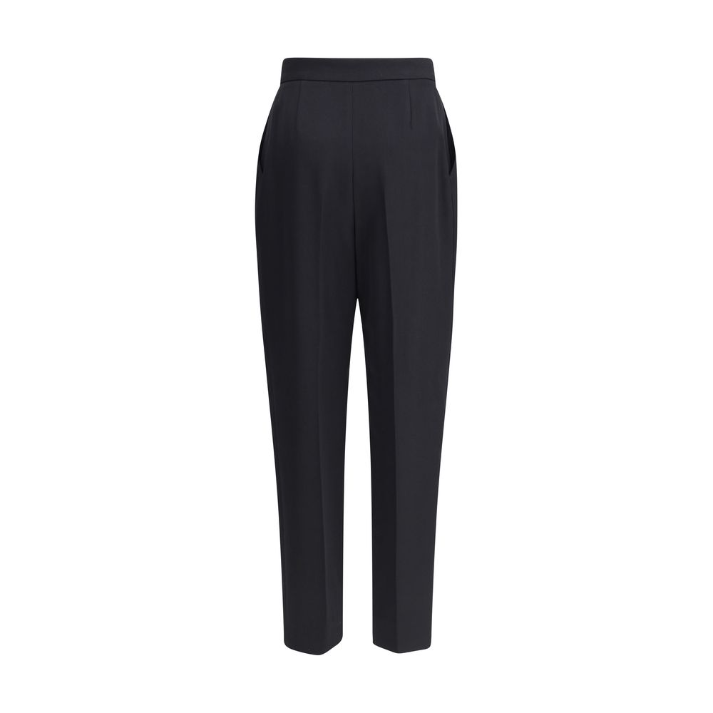 Balmain Black Wool Dress Pants - Luxe Marca