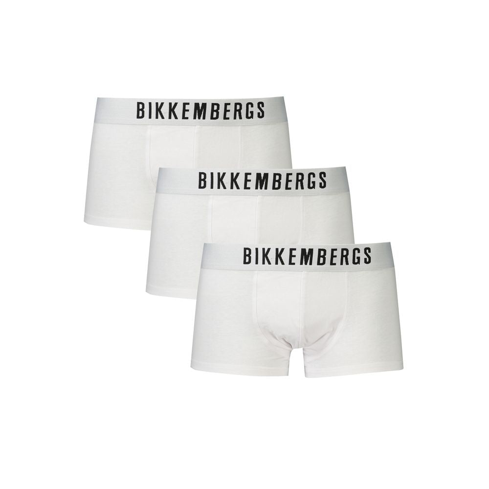 Bikkembergs White Polyester Men's Boxer