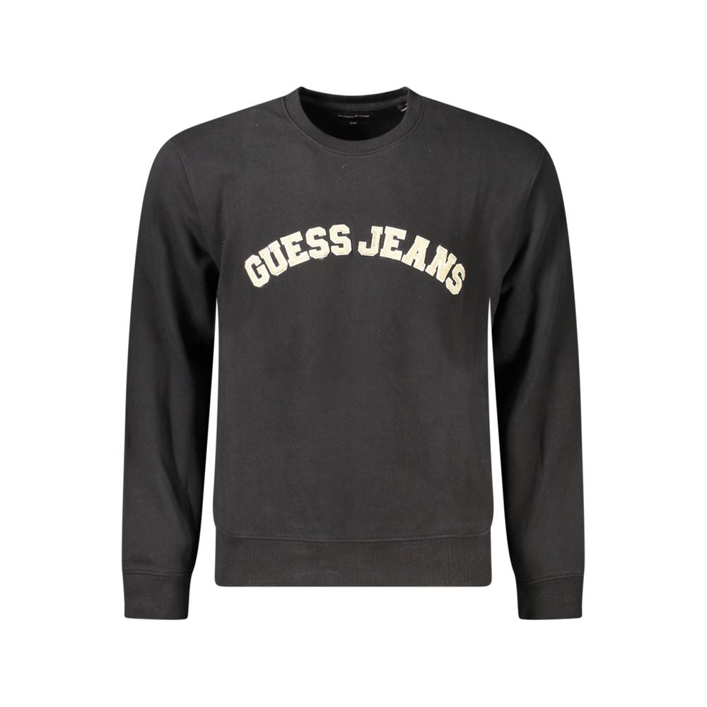 Guess Jeans Black Cotton Men Sweatshirt