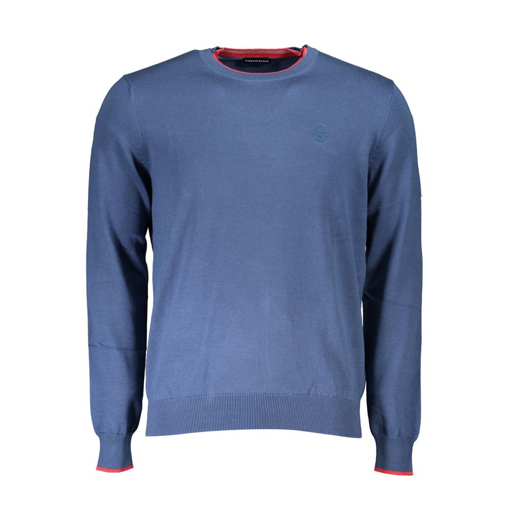 North Sails Blue Organic Cotton Men Sweater