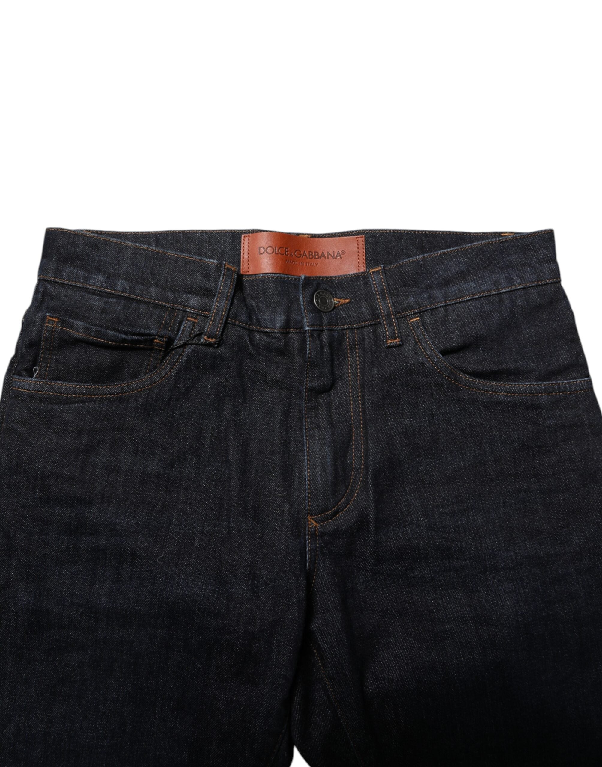 Dolce & Gabbana Black Cotton Skinny Denim Men Jeans - Luxe Marca
