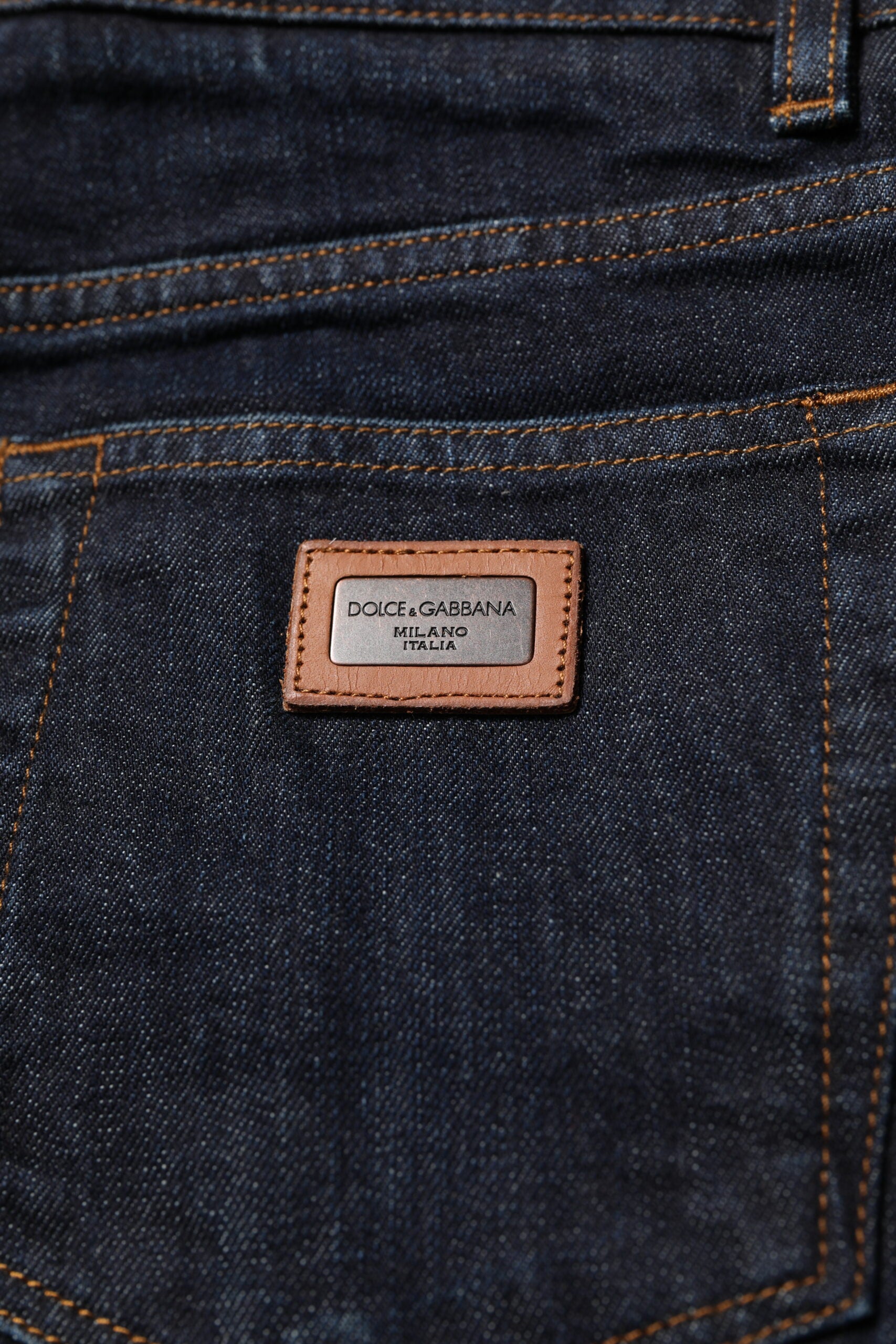 Dolce & Gabbana Black Cotton Skinny Denim Men Jeans - Luxe Marca