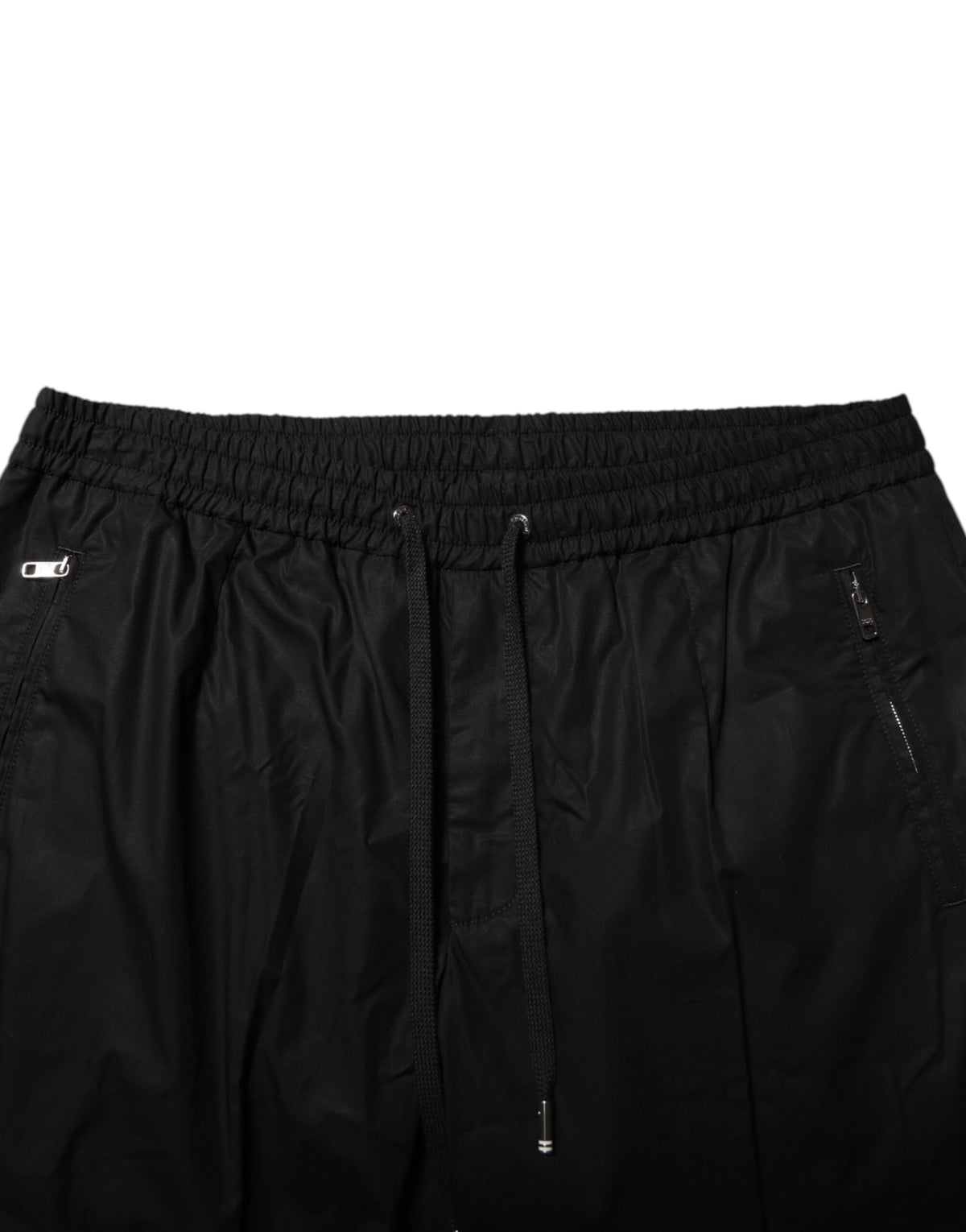 Dolce & Gabbana Black Cotton Logo Tape Men Jogger Pants