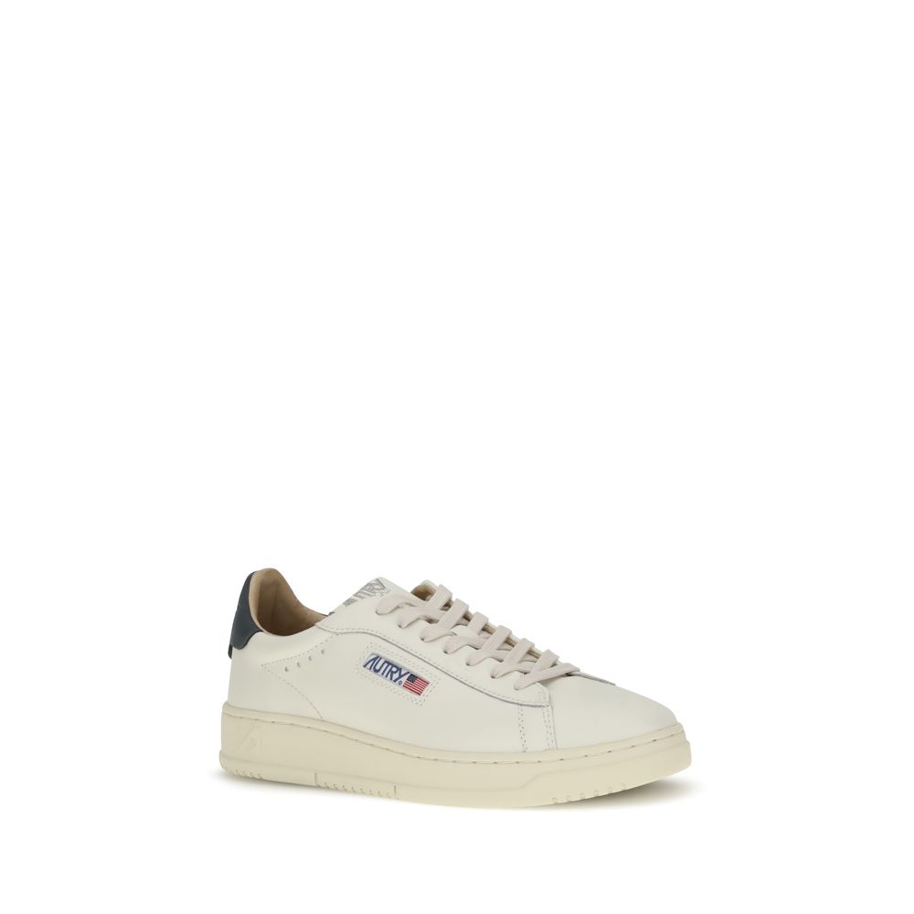 Autry Blue Calf Leather Bos Taurus Low Top Sneakers