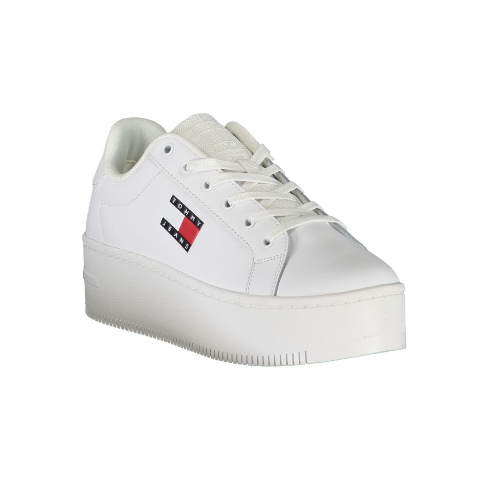 Tommy Hilfiger White Leather Women Sneaker - Luxe Marca