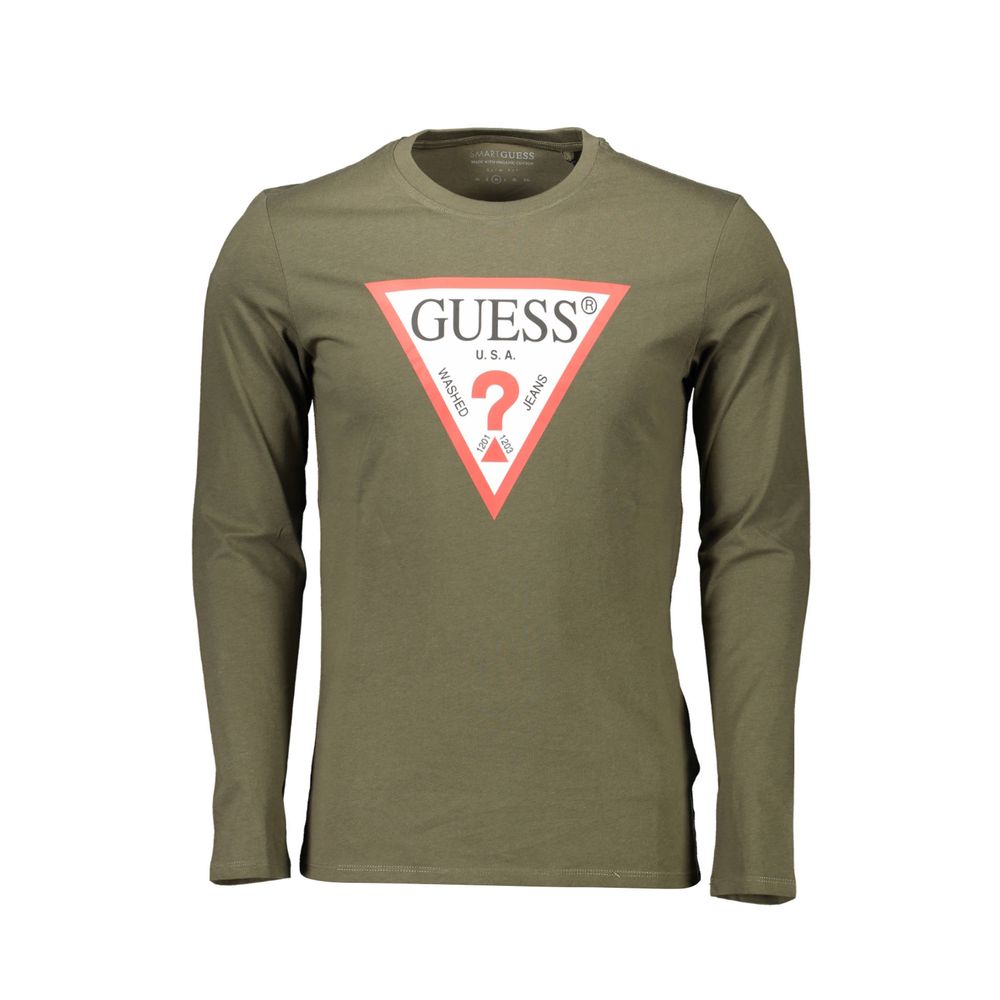 تي شيرت جينز أخضر قطني من Guess