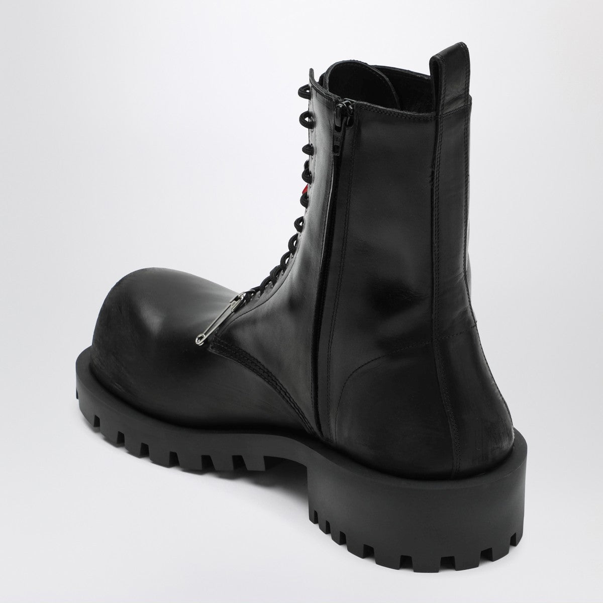 Balenciaga Balenciaga Black leather Hummer lace-up ankle boots