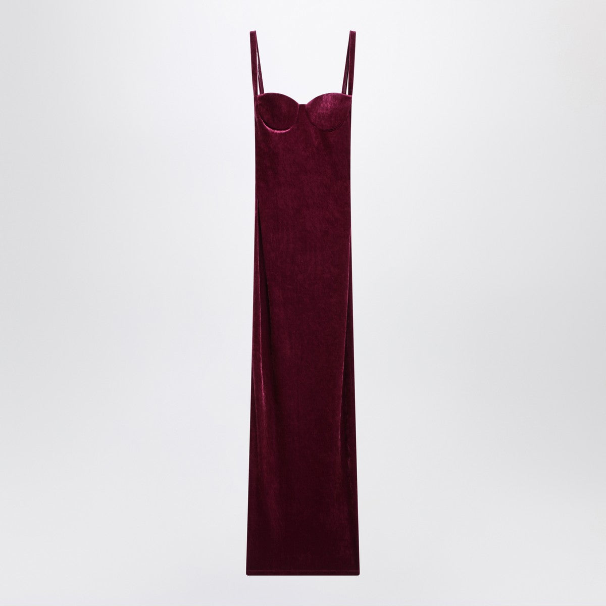 Balenciaga Balenciaga Long plum-colored velvet dress