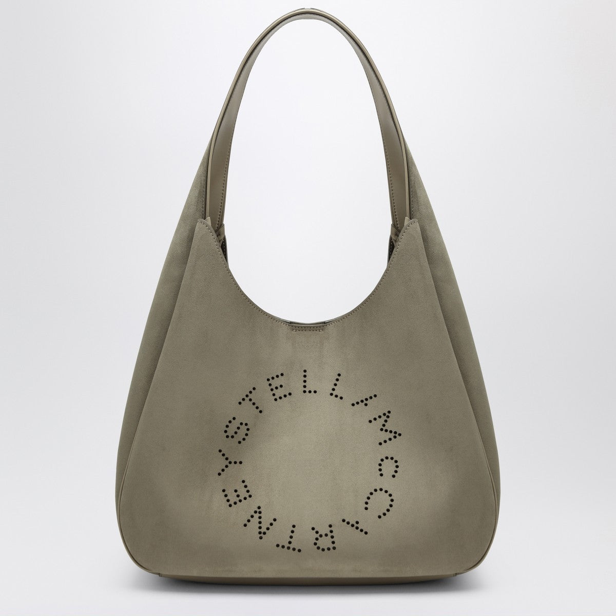 Stella McCartney Stella McCartney Large Khaki Hobo Bag with Logo
