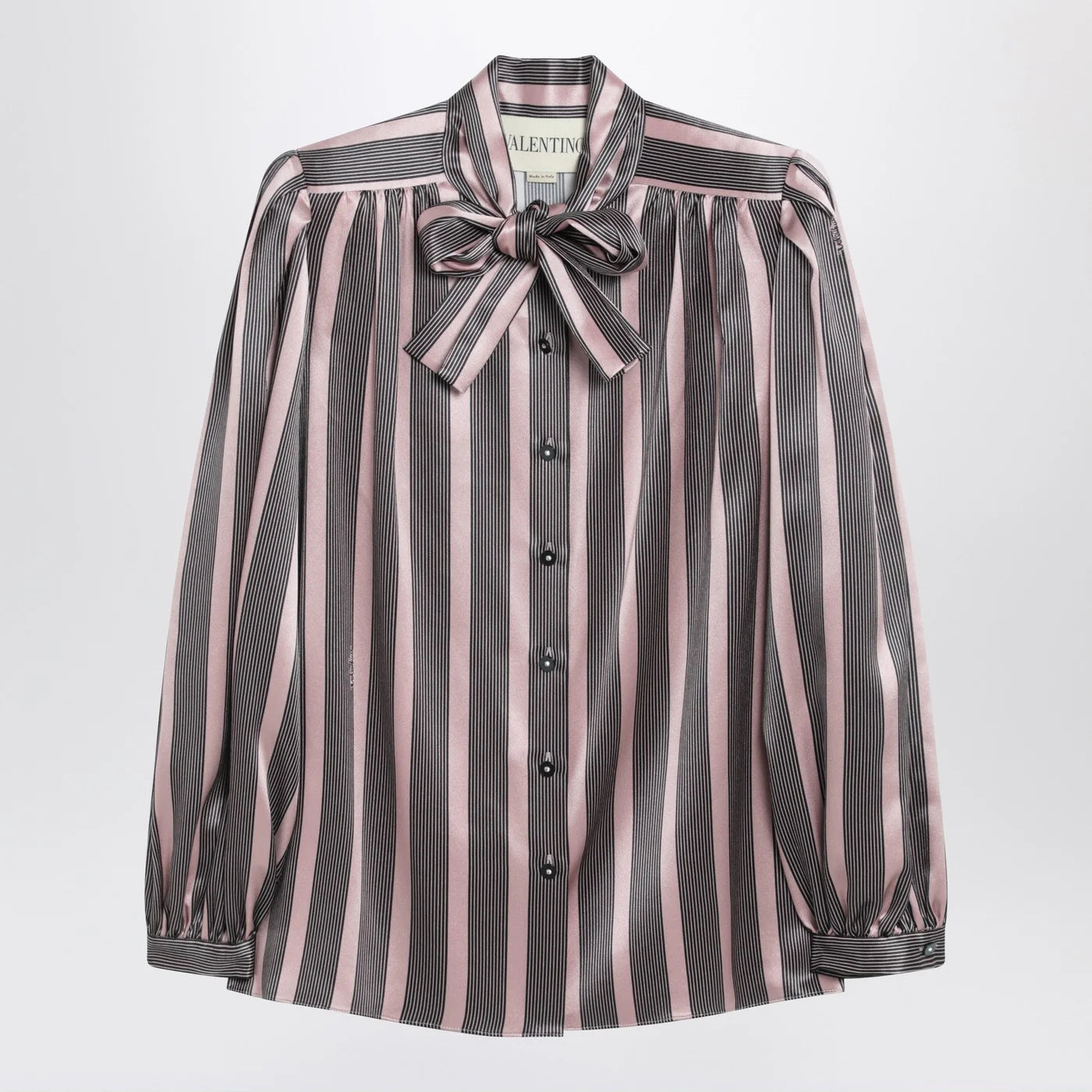 Valentino Striped Crepe de Chine shirt
