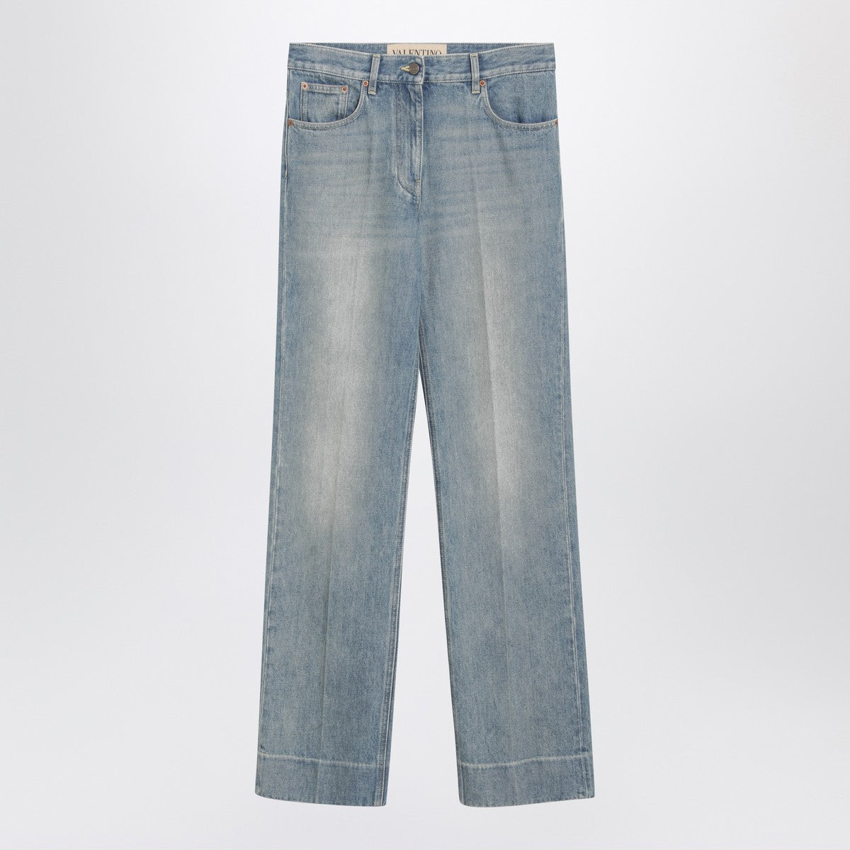 Valentino Valentino Light blue washed-effect jeans