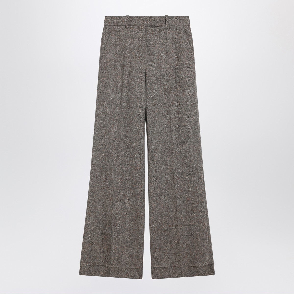 Valentino Valentino Ivory/brown patterned wool trousers