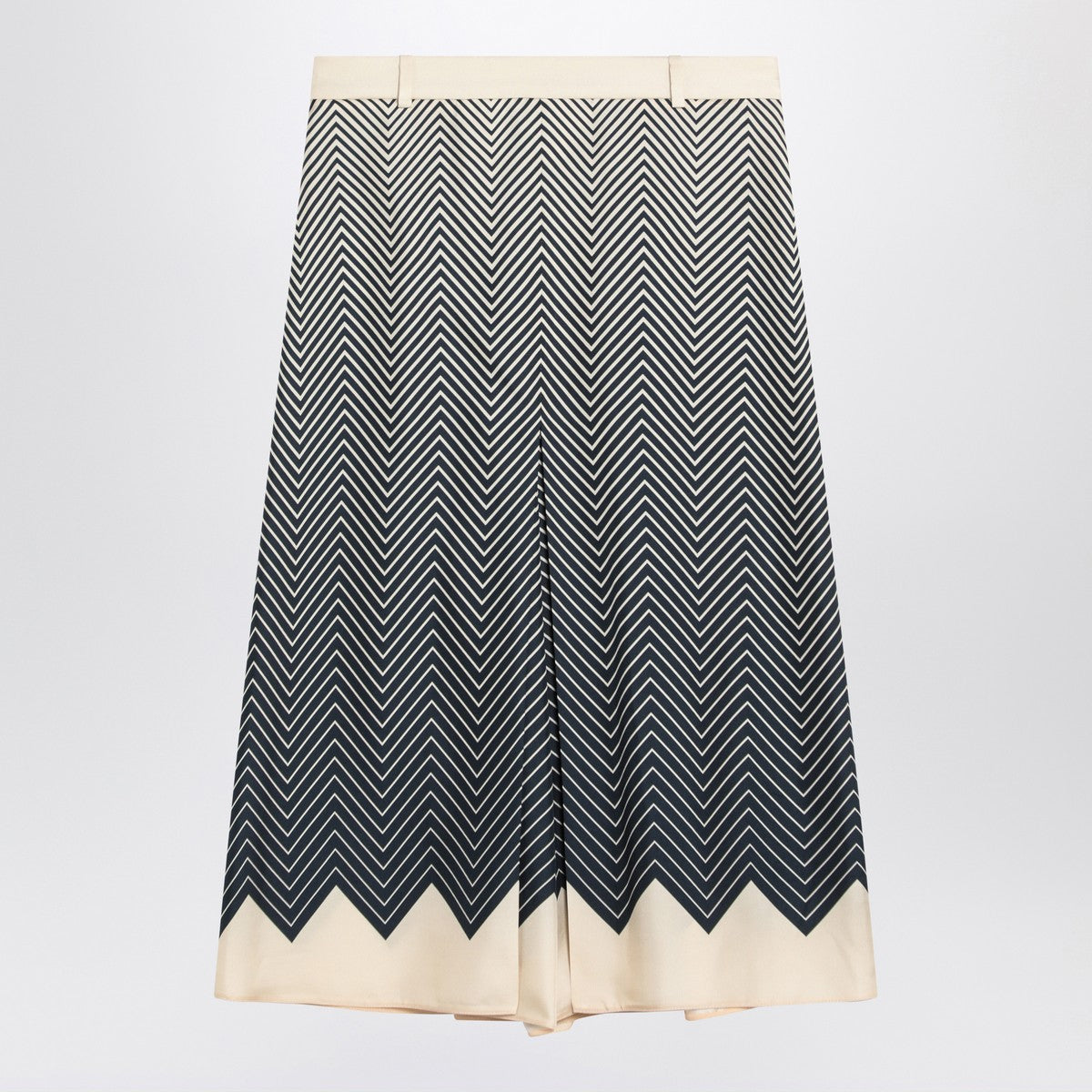 Valentino Valentino Blue/ivory silk skirt