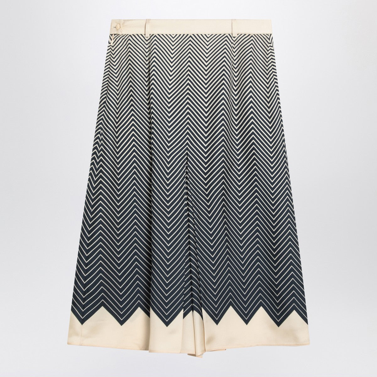Valentino Valentino Blue/ivory silk skirt