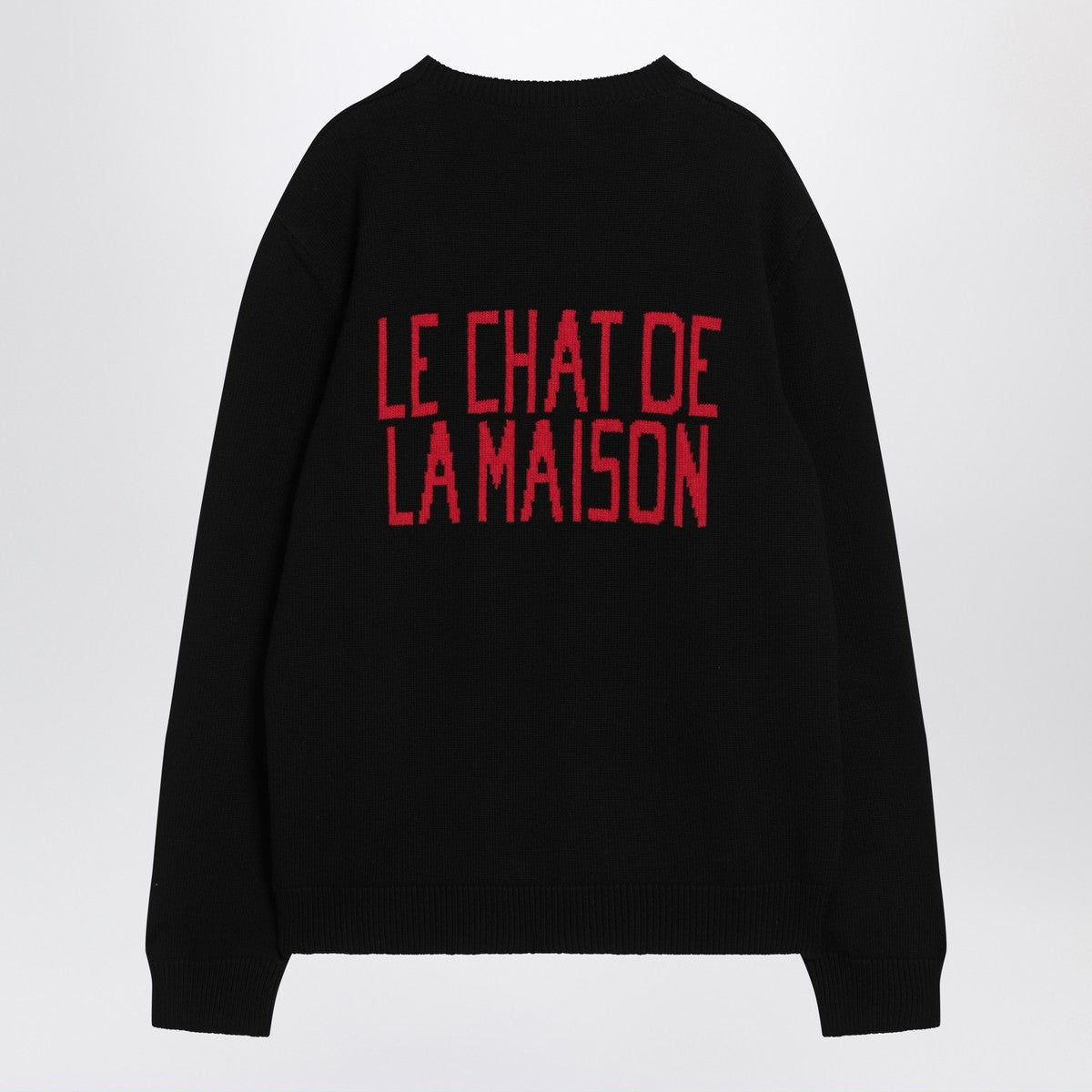 Valentino Valentino Black sweater with Le Chat de la Maison patch
