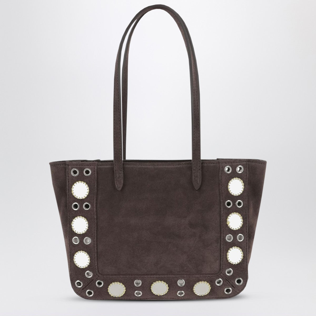 Valentino Garavani Valentino Garavani Mini tote bag Nellcôte in brown suede leather