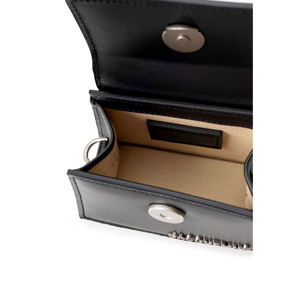 حقيبة يد جاكيموس الجلدية السوداء