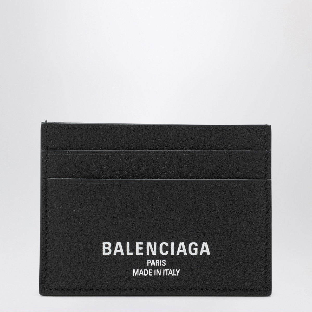Balenciaga Balenciaga Black Credit cardholder in hammered leather