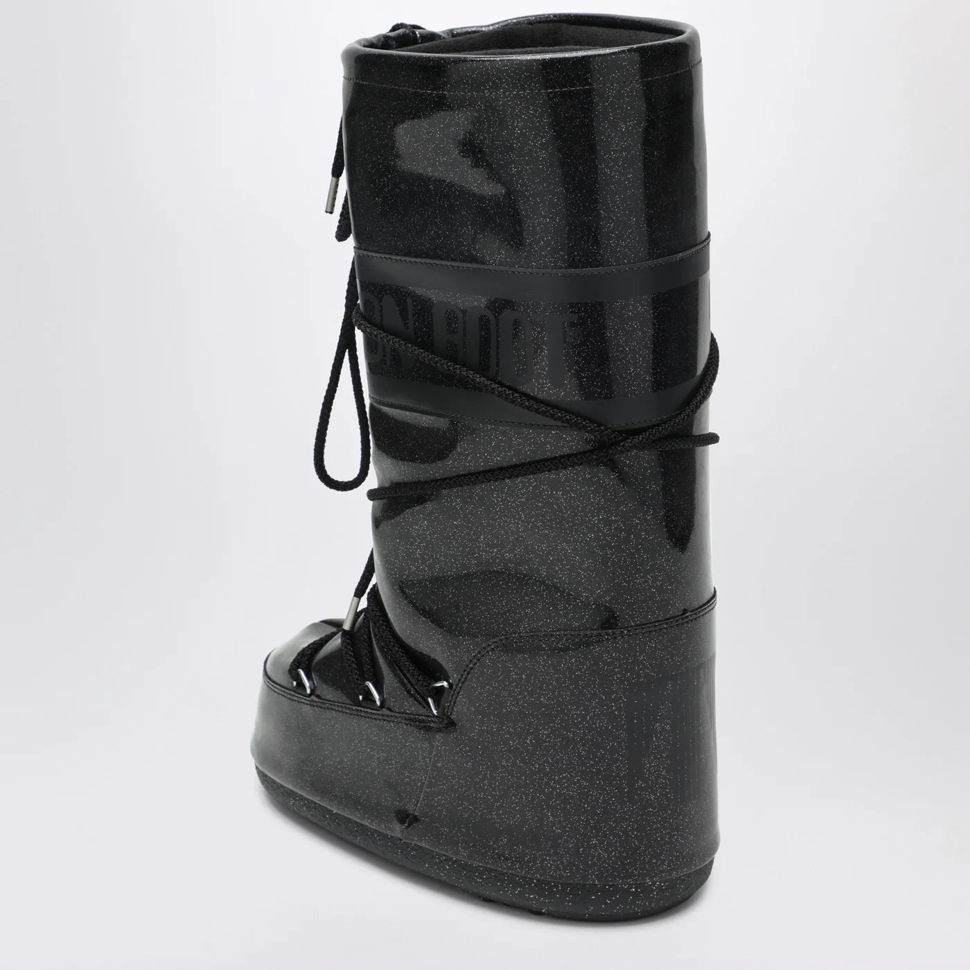Moon Boot Black Icon Glitter boots