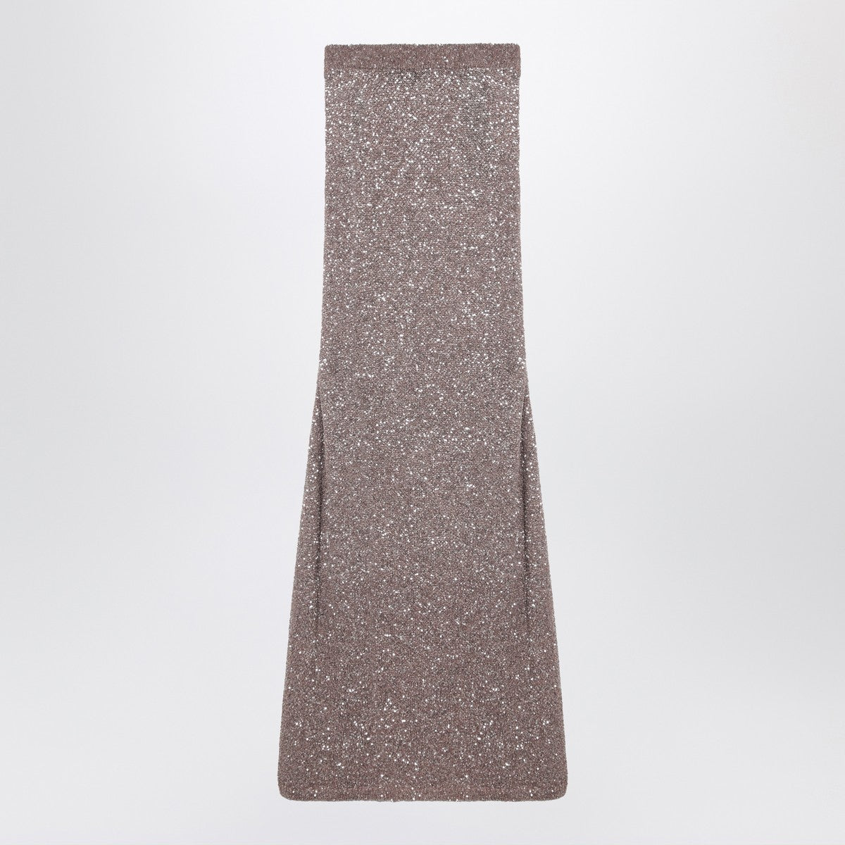 Balenciaga Balenciaga Light brown/silver maxi skirt with sequins