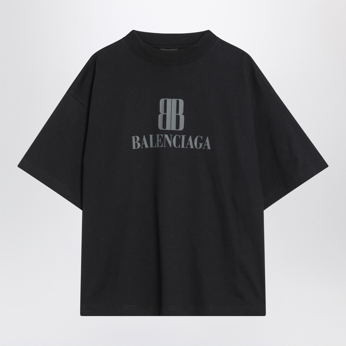 Balenciaga Balenciaga Faded black Nano BB Medium Fit T-shirt