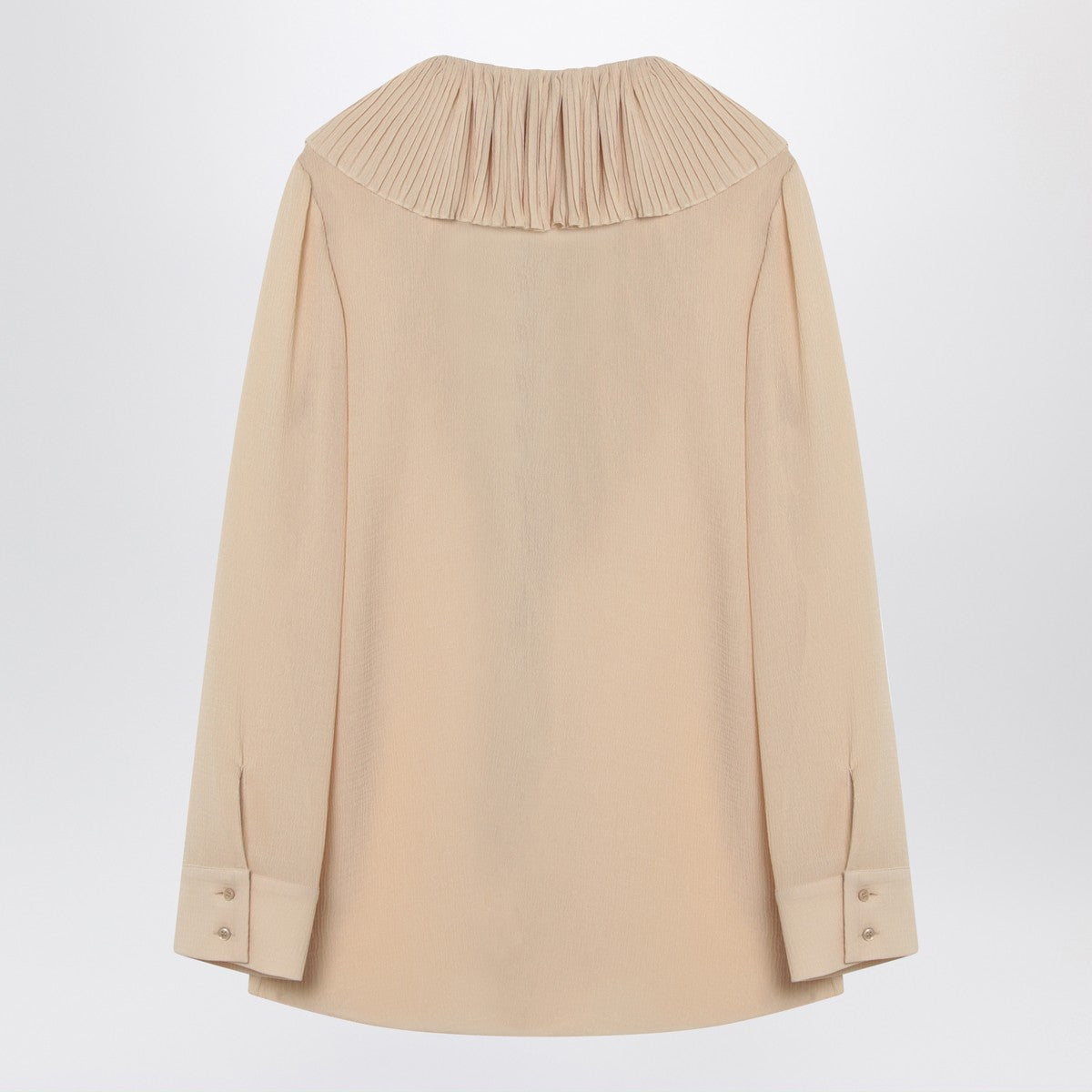 Saint Laurent Saint Laurent Beige ruffled blouse in silk