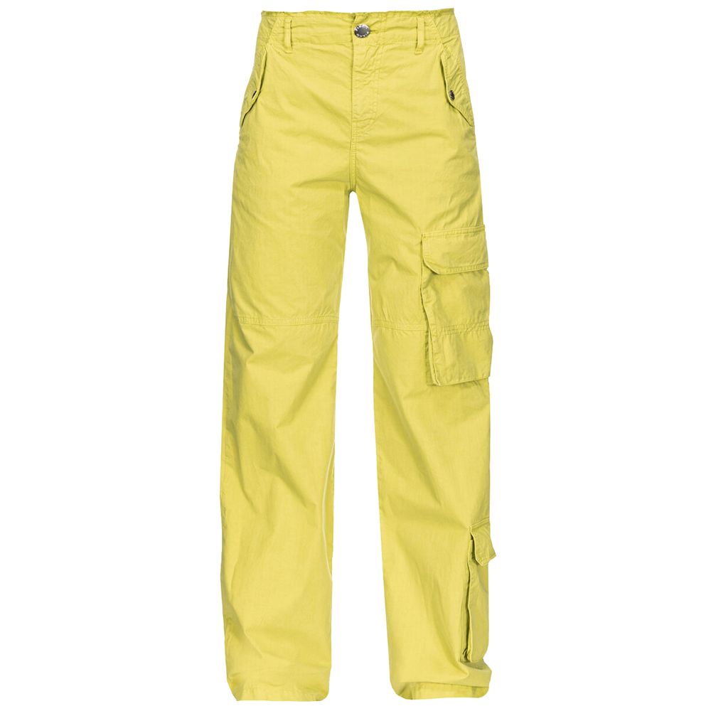 PINKO Green Cotton Women Cargo Pant