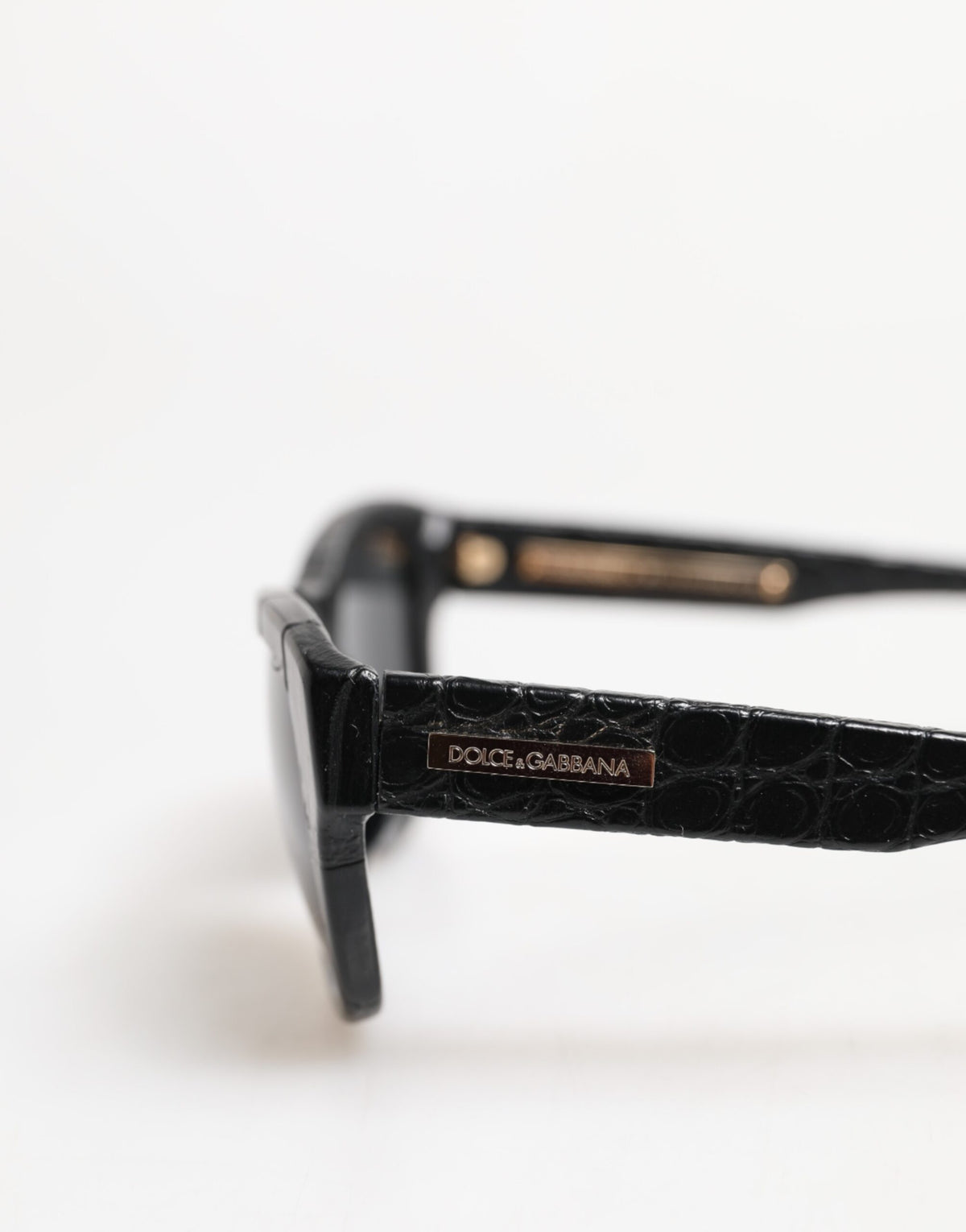 Dolce & Gabbana Black Leather Frame DG4177 Tinted Lens Sunglasses