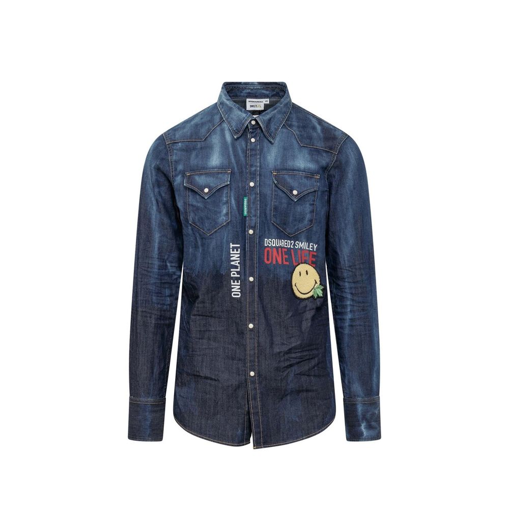 قميص جينز Dsquared² x Smiley