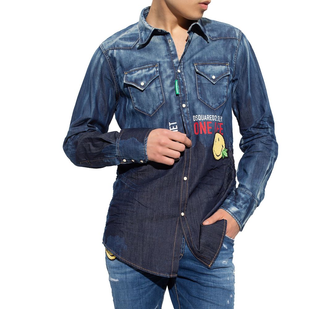 قميص جينز Dsquared² x Smiley